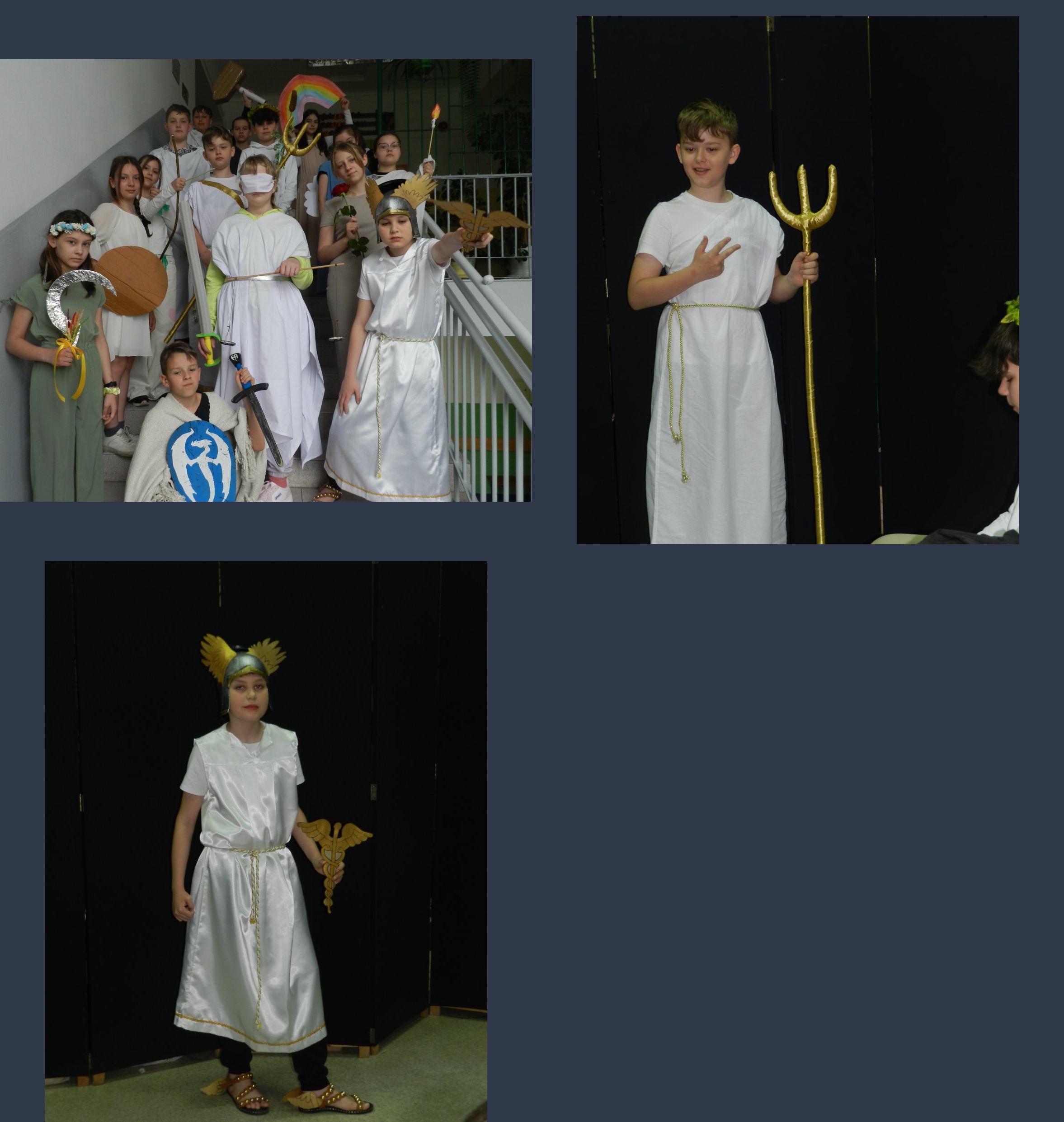 Uczniowie roli greckich bogów